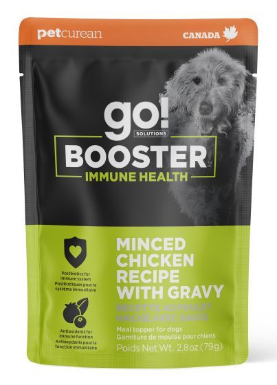 Petcurean Go! Booster Immune Health Minced Chicken With Gravy For Dog 2.8 oz