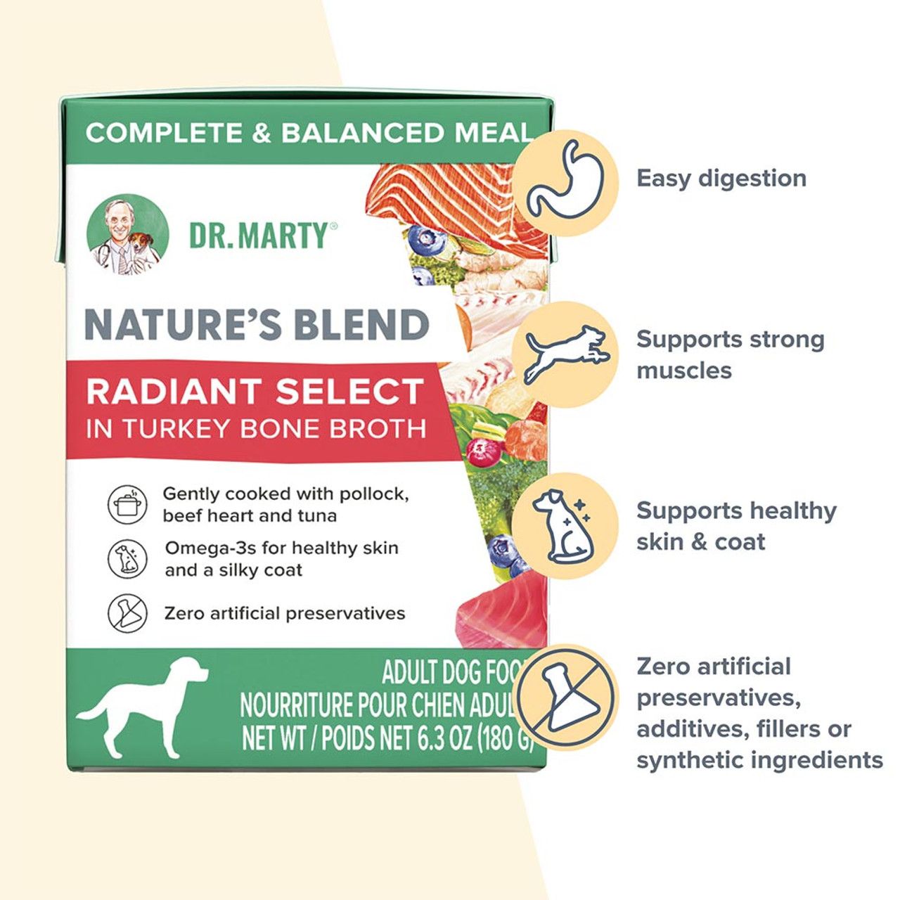Dr. Marty Nature's Blend: Radiant Select in Turkey Bone Broth - 6.3oz