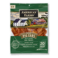 American Farms Pig Ear Bagged - Natural - 38.4 oz