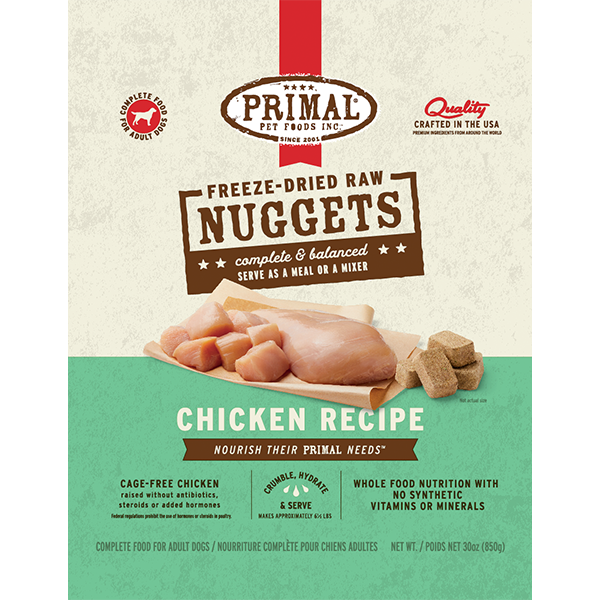 Primal Dog Freeze Dried Chicken Nuggets 30oz