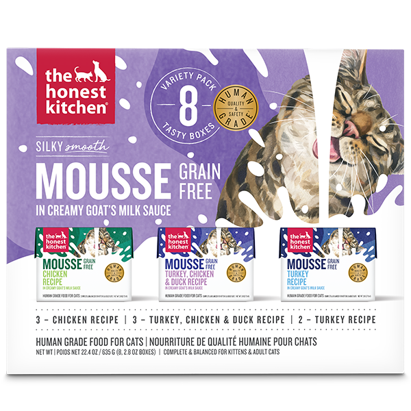 The Honest Kitchen Cat Mousse in Goat Milk Variety Pack 2.8oz 8pk