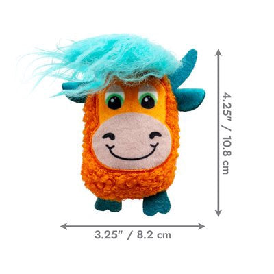 Kong Plush Cat Toy Scrattles highland cow Single Assorted