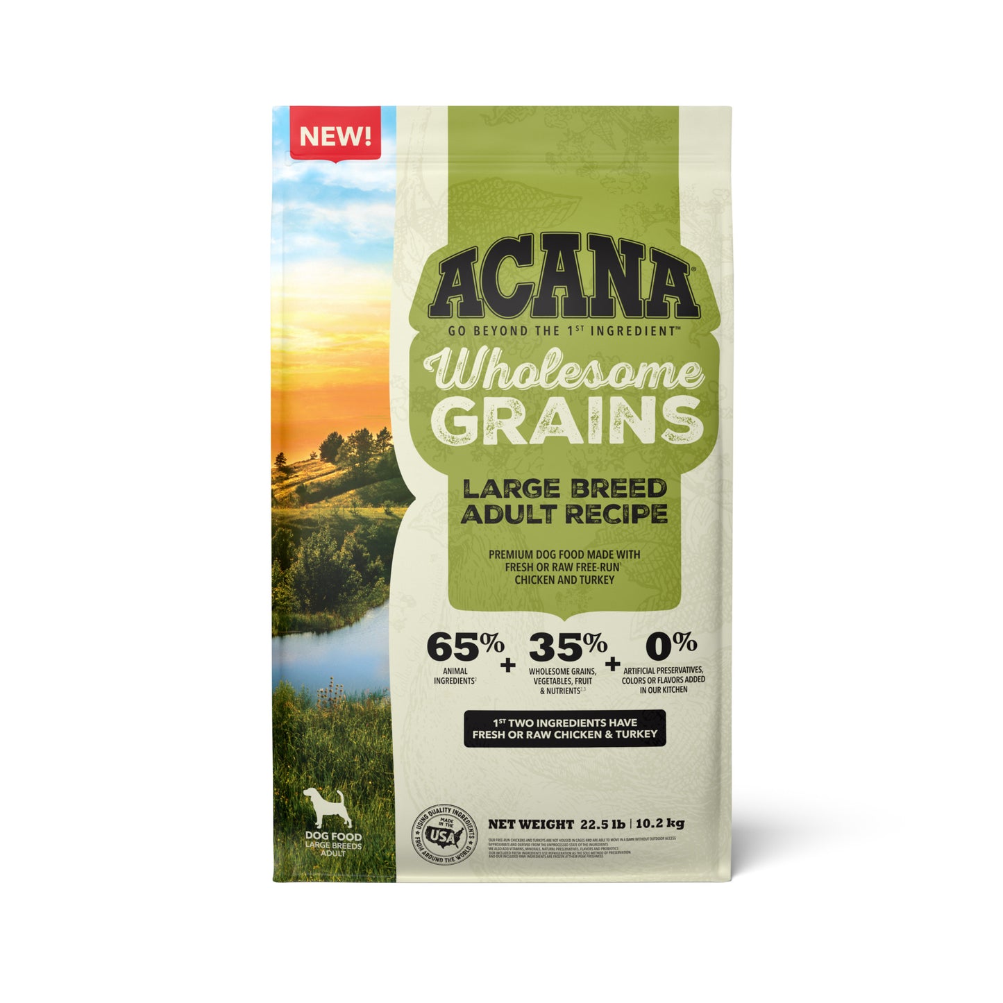 ACANA Wholesome Grains Large Breed Adult Dry Dog Food 22.5lb