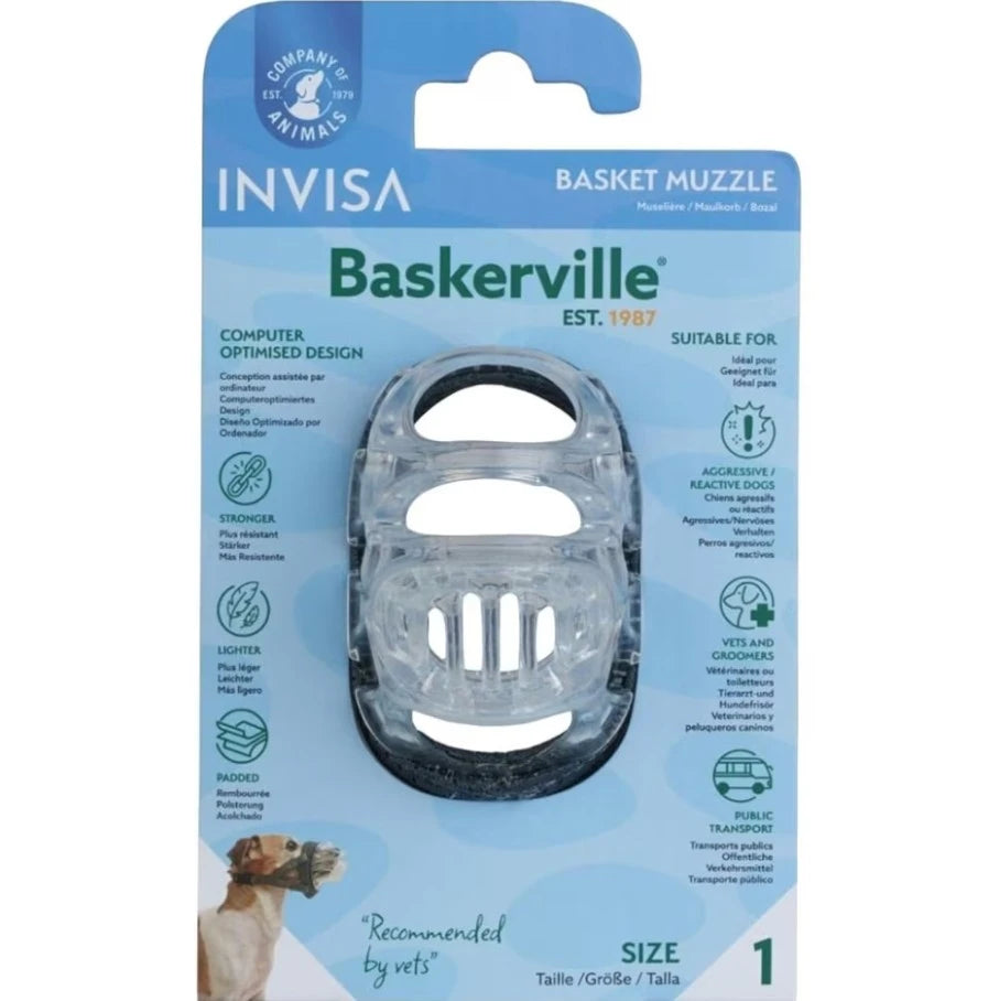 Baskerville INVISA Basket Dog Muzzle Size 1