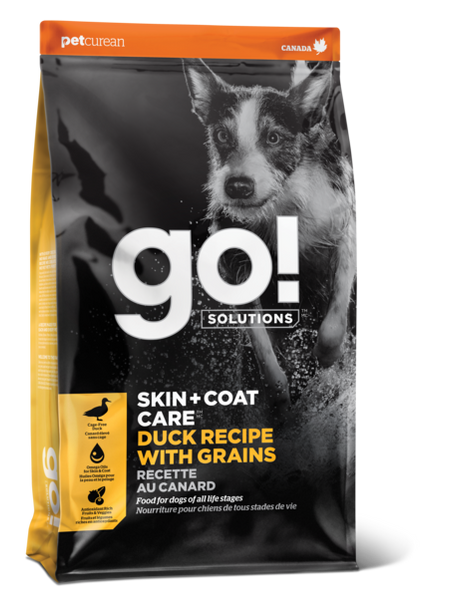 Petcurean Go Dry Dog Food Skin and Coat 22lb Duck