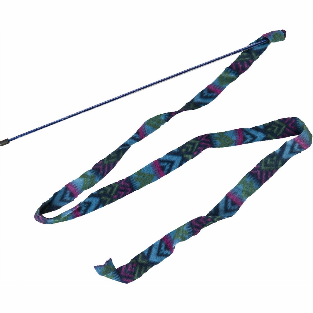 Spot Ethical Pet Cat Toy Cat Teaser Fleece Frenzy Wand Assorted