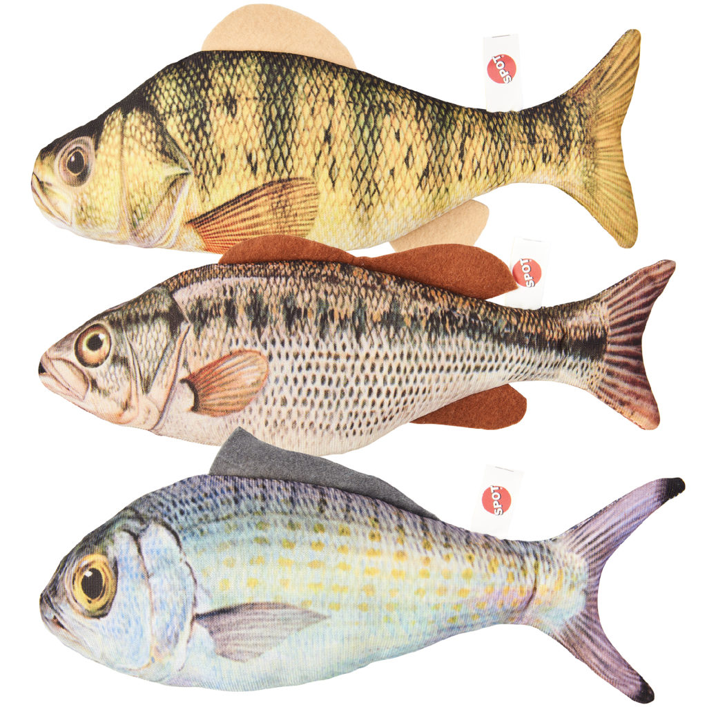Spot Ethical Pet Cat Toy Hug N Kick Fanatic Fish 11In Assorted