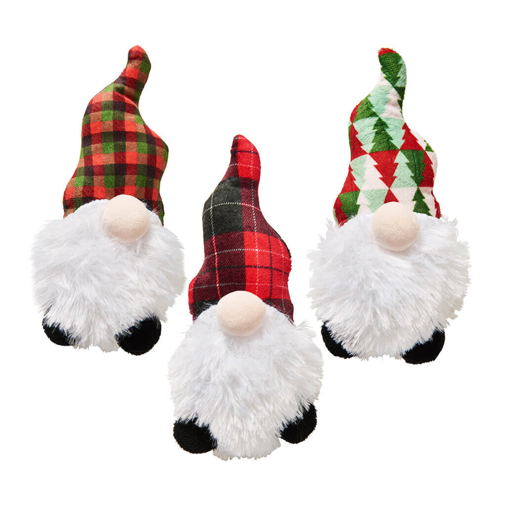 Spot Holiday Plusch Catnip Toy Gnome 6in Assorted