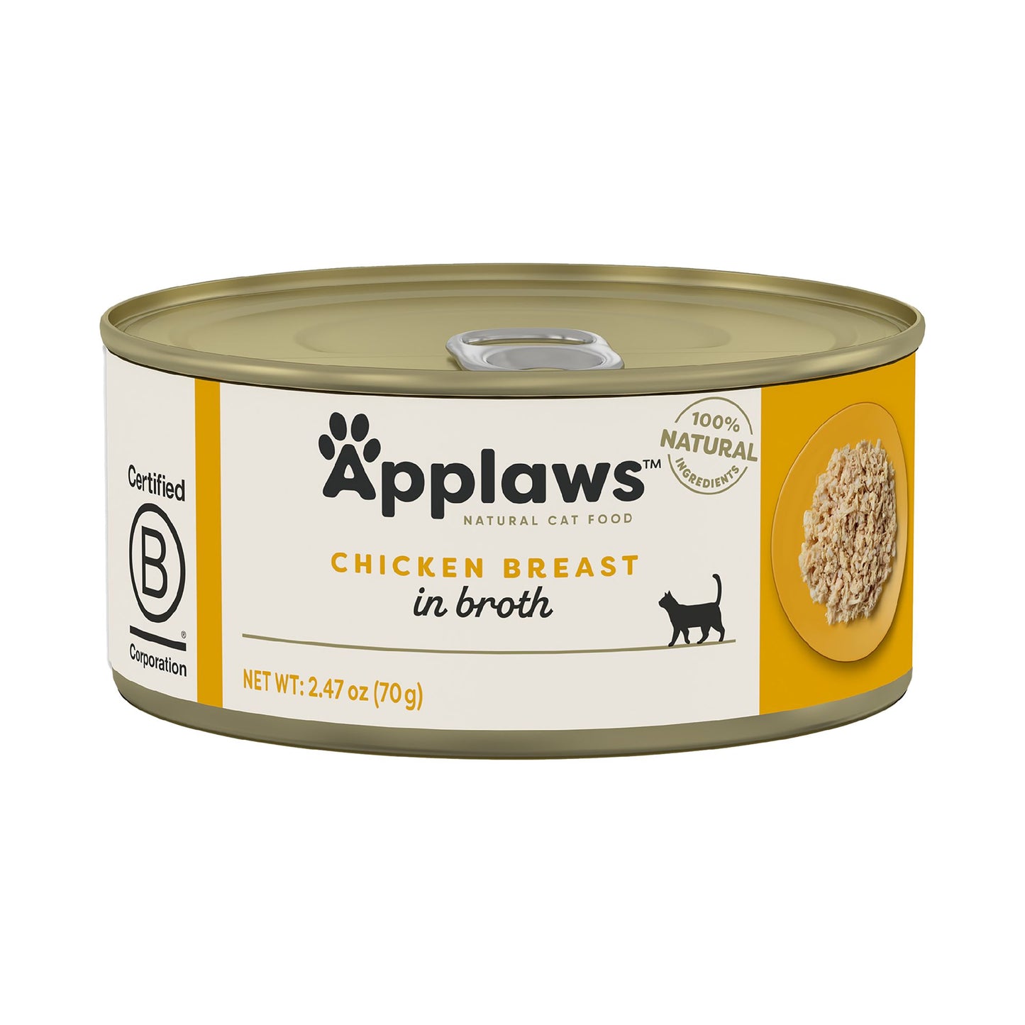 Applaws Vitality Cat Food Chicken in Broth 2.47oz can
