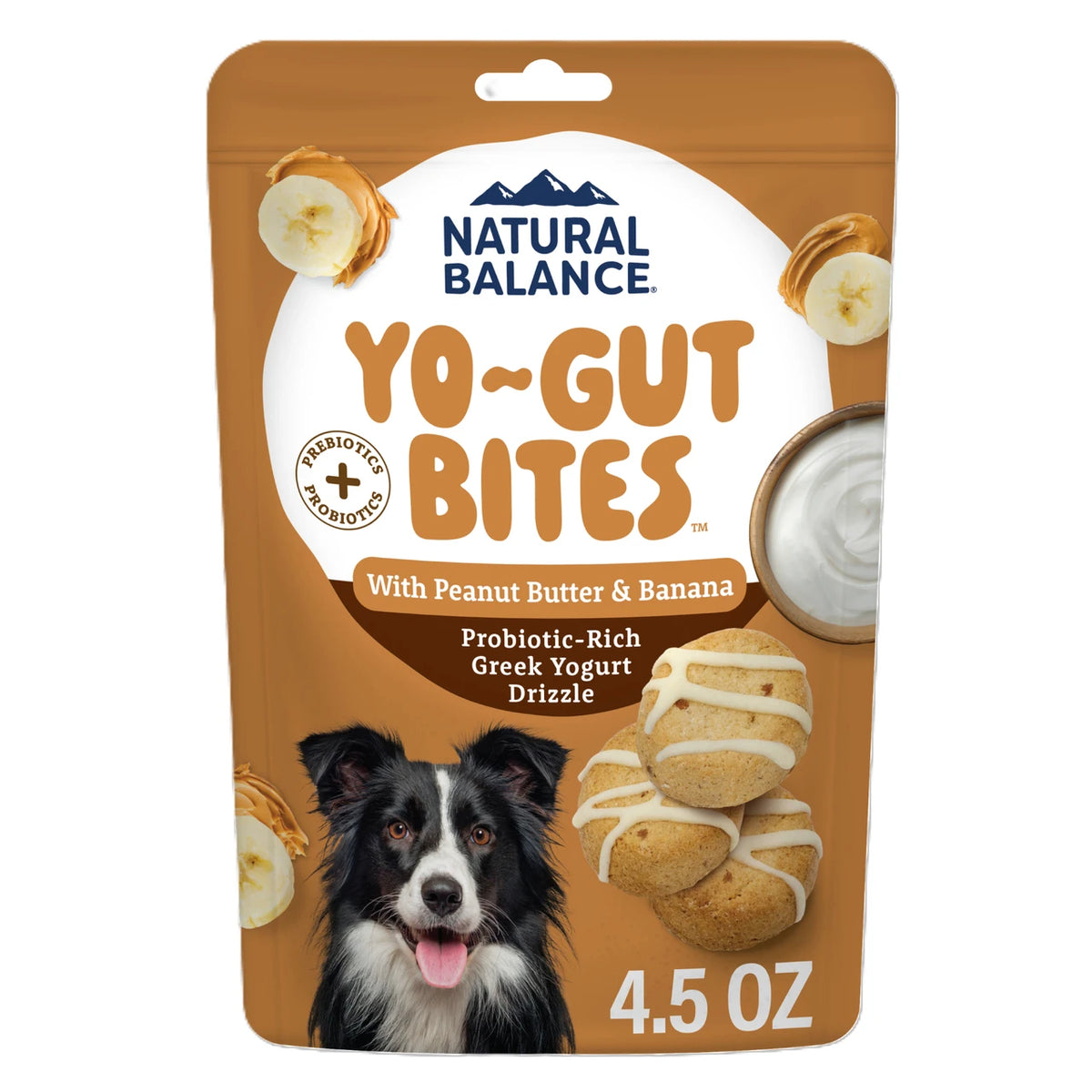 Natural Balance Yo-Gut Bites Dog Treats Peanut Butter Banana 4.5 oz