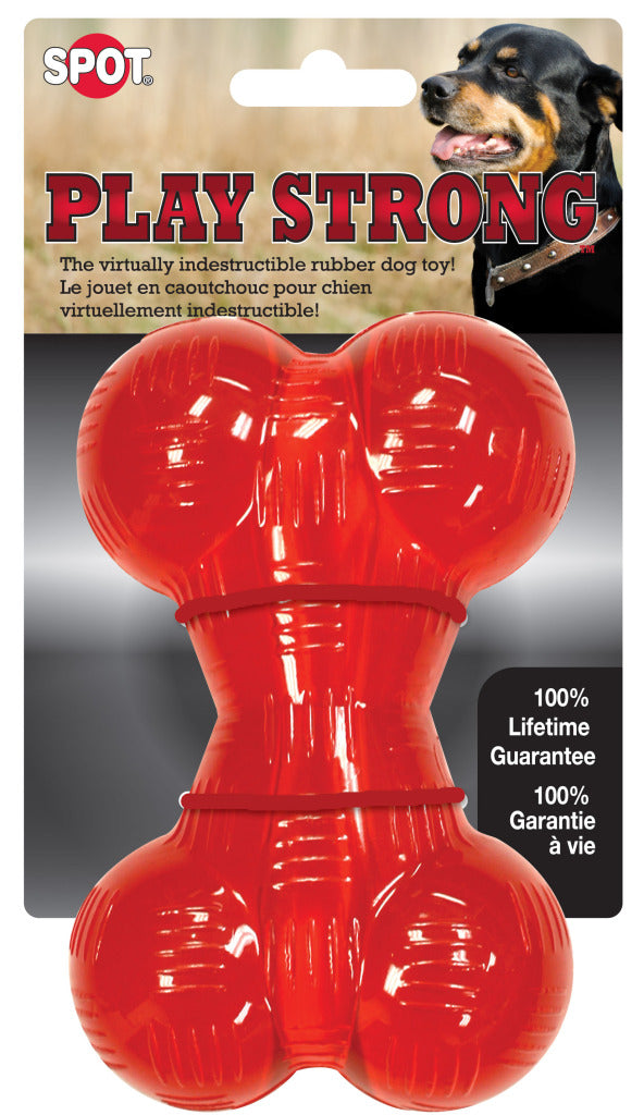 Spot Ethical Pet Dog Toy Play Strong Rubber Bone 4.5In