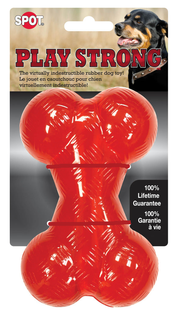 Spot Ethical Pet Dog Toy Play Strong Rubber Bone 5.5In