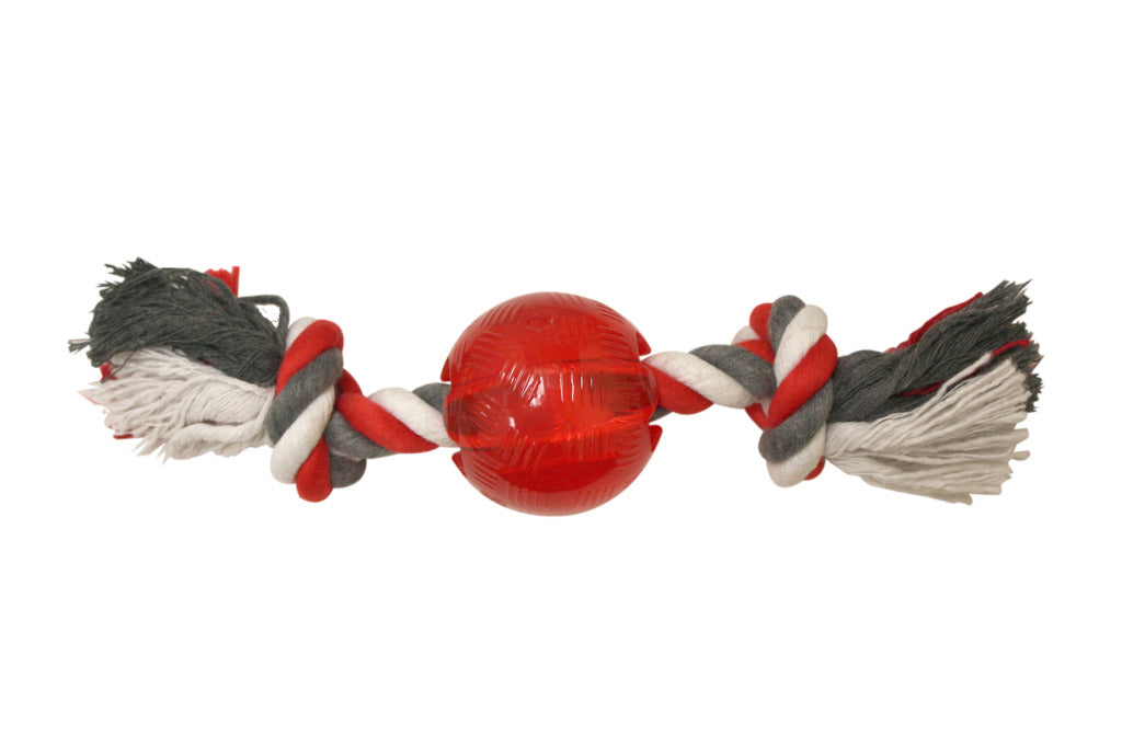 Spot Ethical Pet Dog Toy Play Strong Mini Ball With Rope 2.25In