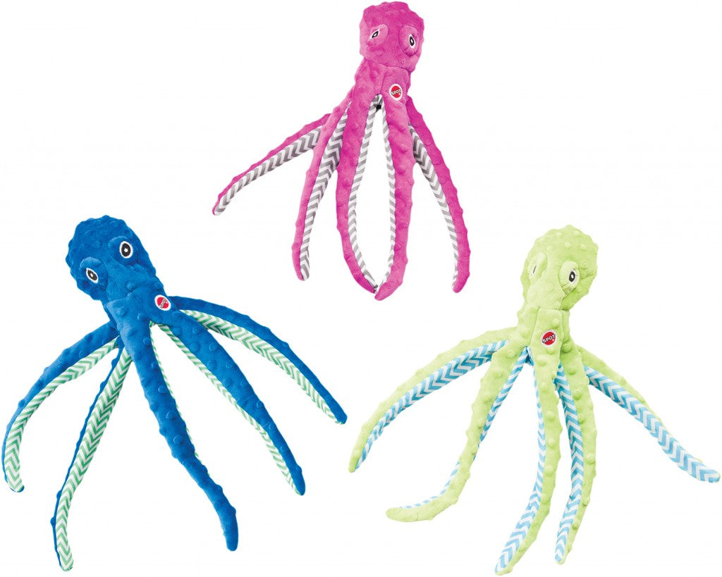 Spot Ethical Pet Dog Toy Skinneeez Extreme Octopus 16In Assorted