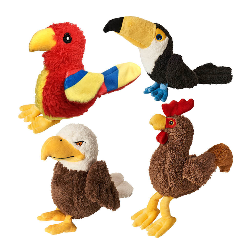 Spot Ethical Pet Dog Toy Love The Earth Plush Bird 8In Assorted