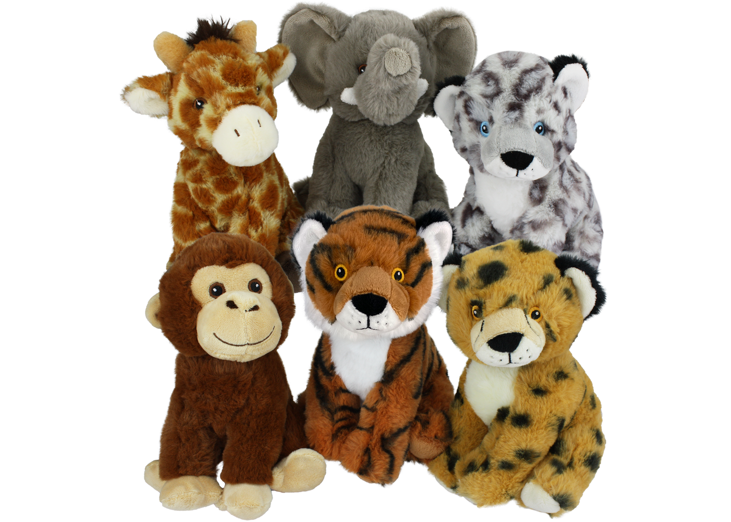 Multipet Plush Dog Toy Multipet Eco Safari Animals 8in Assorted