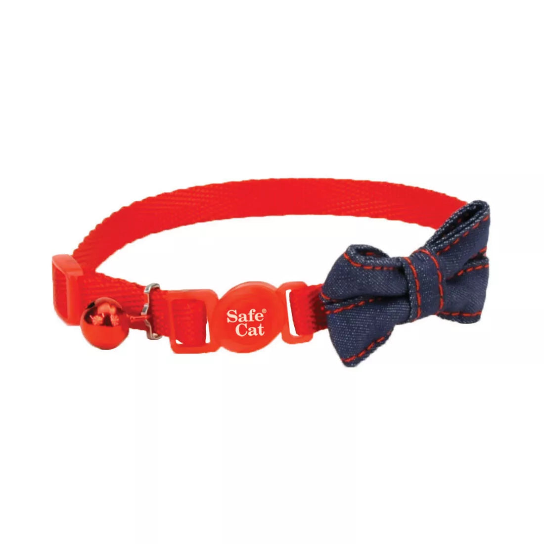 Coastal Safe Cat 3/8in Wide 8-12in Embellished Fashion Breakaway Collar Red