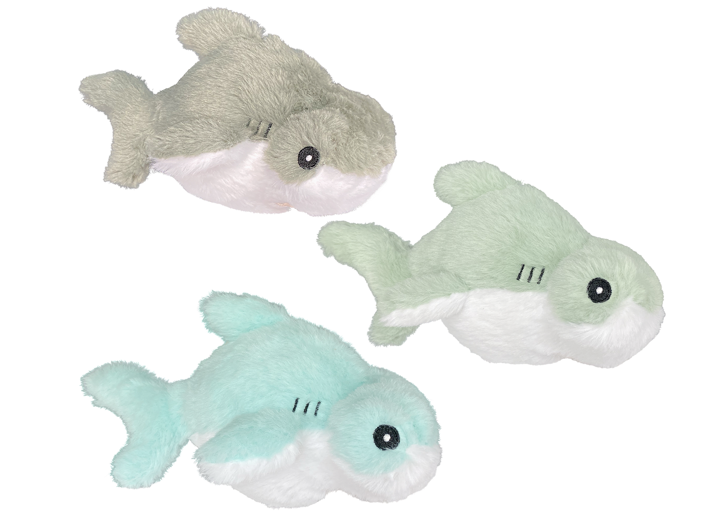 Multipet Plush Dog Toy Margaritaville Fins Up Shark 8in Assorted
