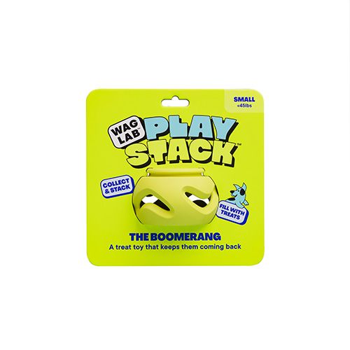 Waglab PlayStack Boomerang Green Dog Toy