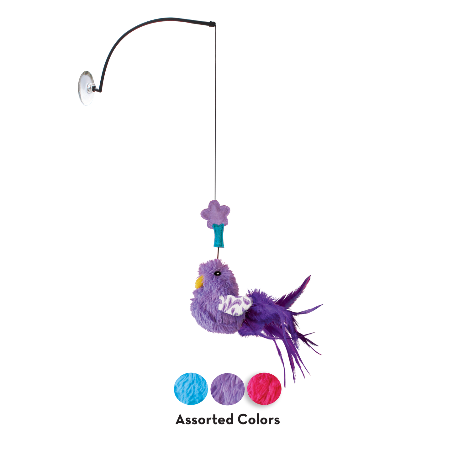 Kong Cat Toy Connects Window Teaser with Catnip Assorted Colors