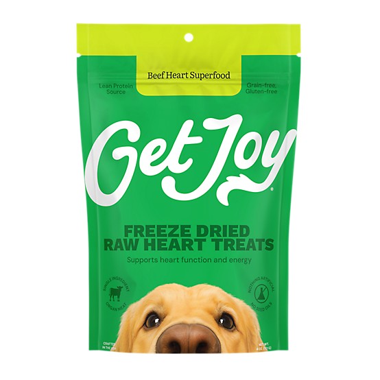 Get Joy 100% Beef Heart Freeze-Dried Dog Treat 4 oz