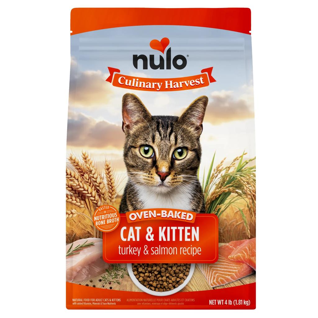 Nulo Culinary Harvest Baked Turkey & Salmon Recipe For Adult Cats & Kittens 4lb