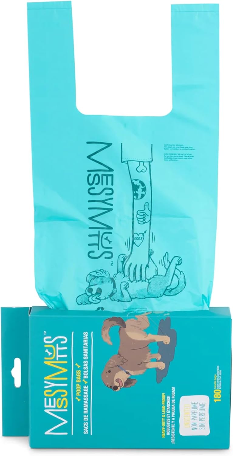 Messy Mutts Pet Waste Bags Dog Poop Bags Bulk Roll 180ct