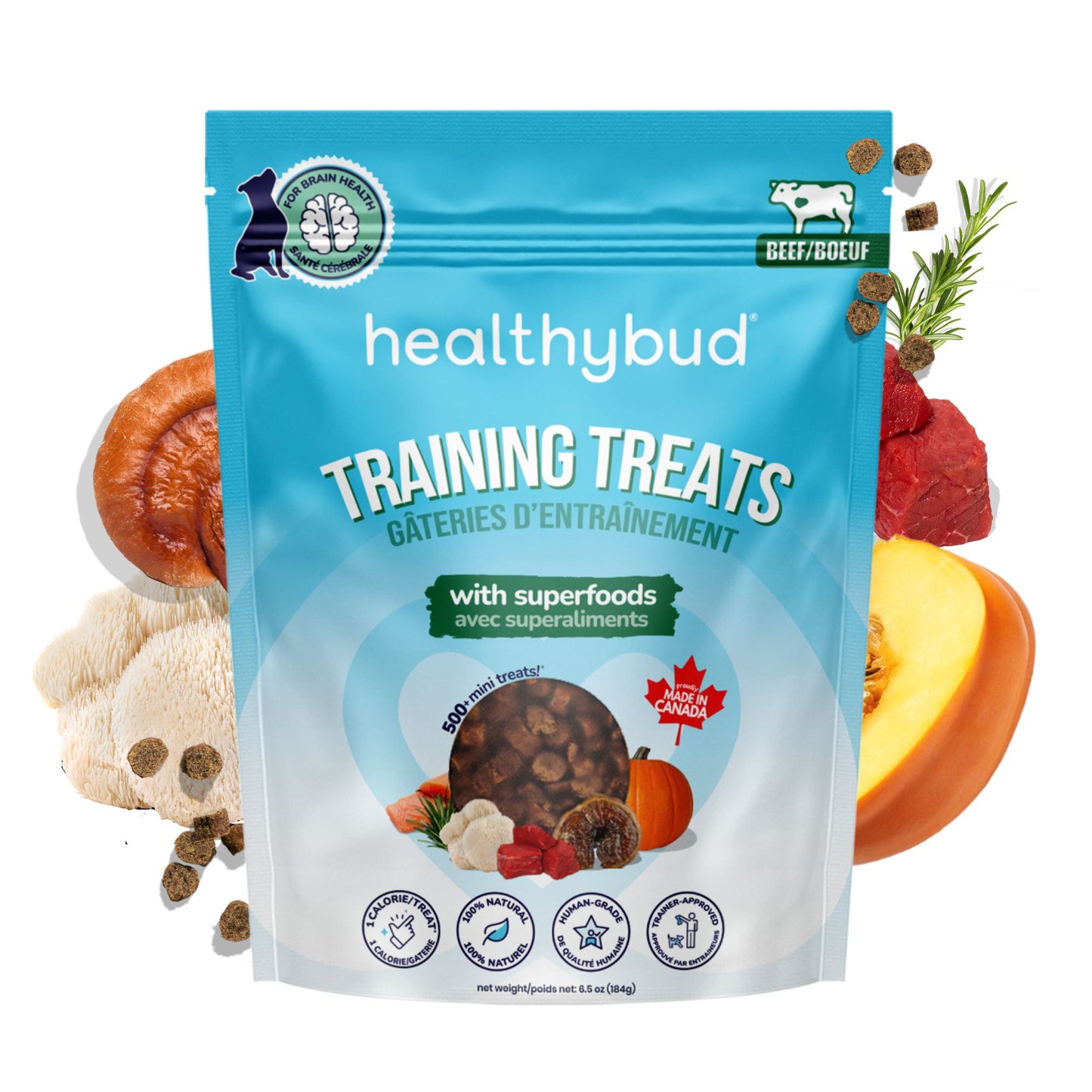 Healthybud 6.5oz Beef Mini Training Treats for Dogs