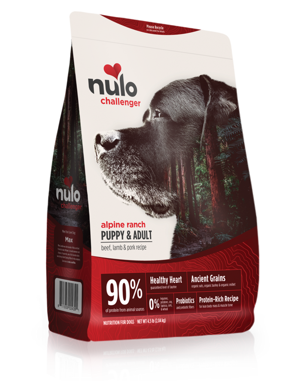 Nulo Challenger Alpine Ranch High-Meat Beef, Lamb, & Pork Dry Dog Food, 4.5 Lbs