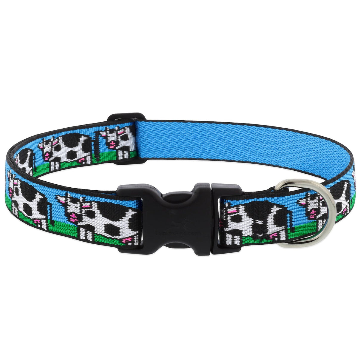 Lupine Pet Dog 1 In Wide 16-28 In Adjustable Collar Microbatch Udderly Cows