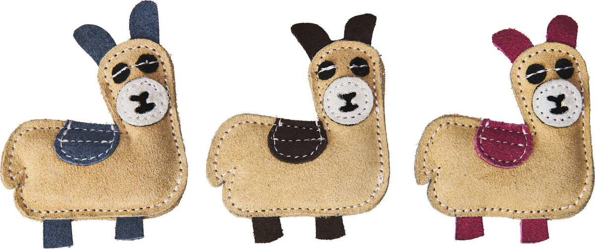 Spot Ethical Pet Dura-Fuse Leather Llama Cat Toy Assorted Single