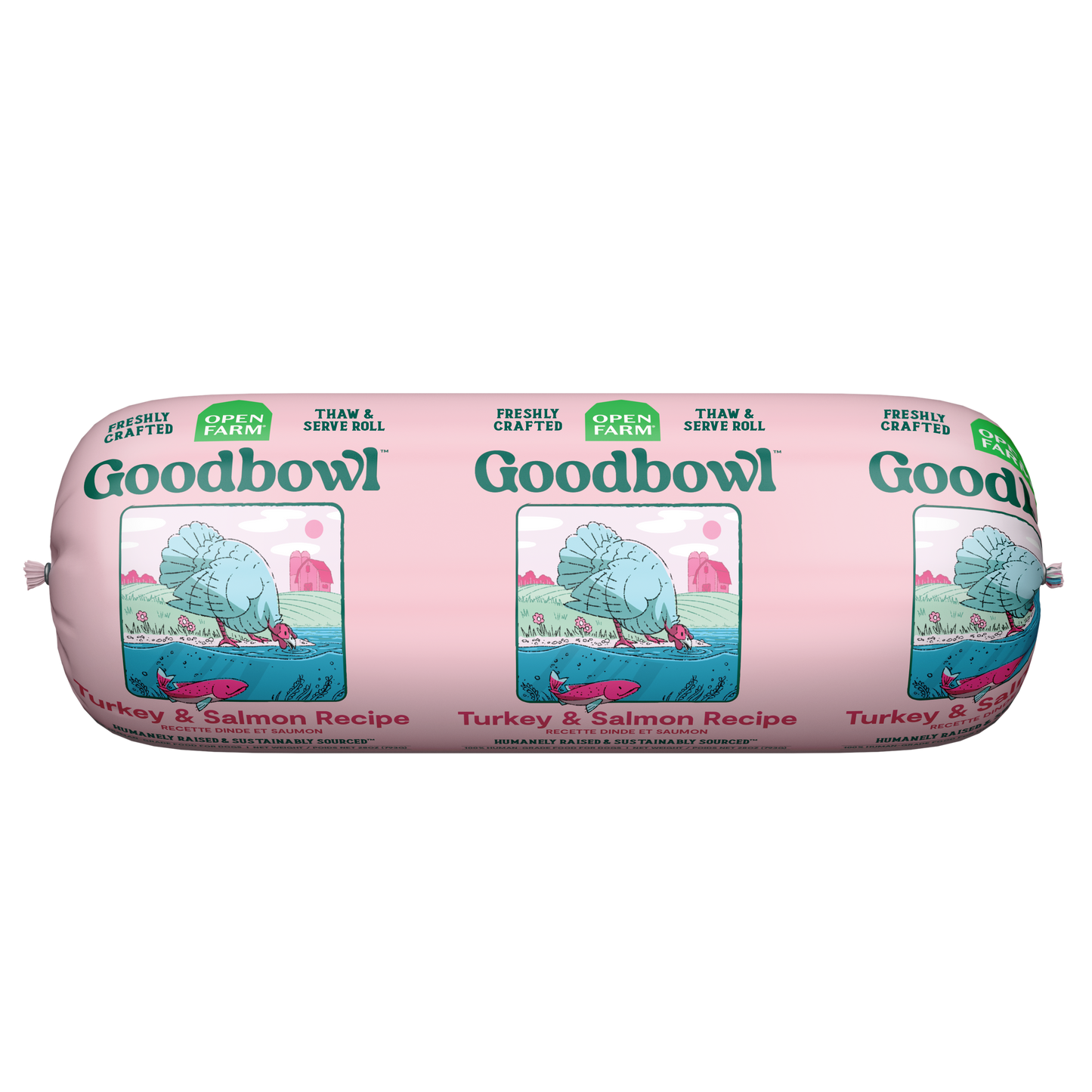 Open Farm Goodbowl Freshly Crafted Turkey & Salmon Recipe Roll 28oz Roll