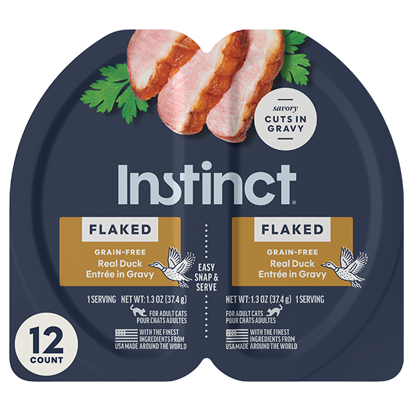 Instinct Split Cup Grain Free Flaked Duck for Cats 2.6oz