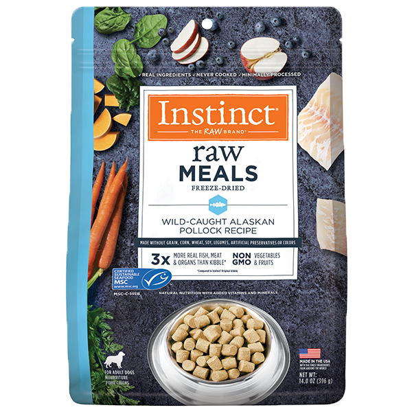 Instinct Freeze Dried Raw Meals for Dogs Pollock 14 oz