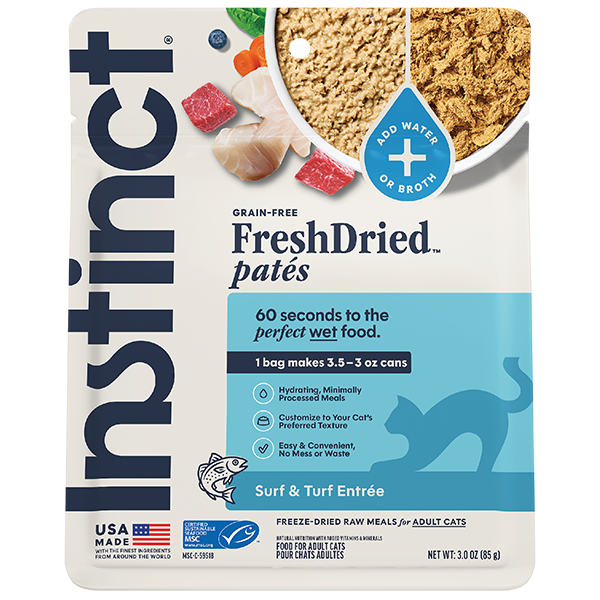 Instinct FreshDried Pates for Cats Surf and Turf Entree 3oz