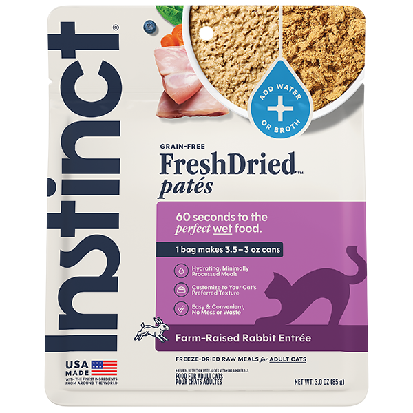 Instinct FreshDried Pates for Cats Rabbit Entree 3oz