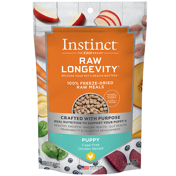 Instinct® Raw Longevity™ 100% Freeze-Dried Raw Meals Cage-Free Chicken Recipe for Puppies 5oz Bag
