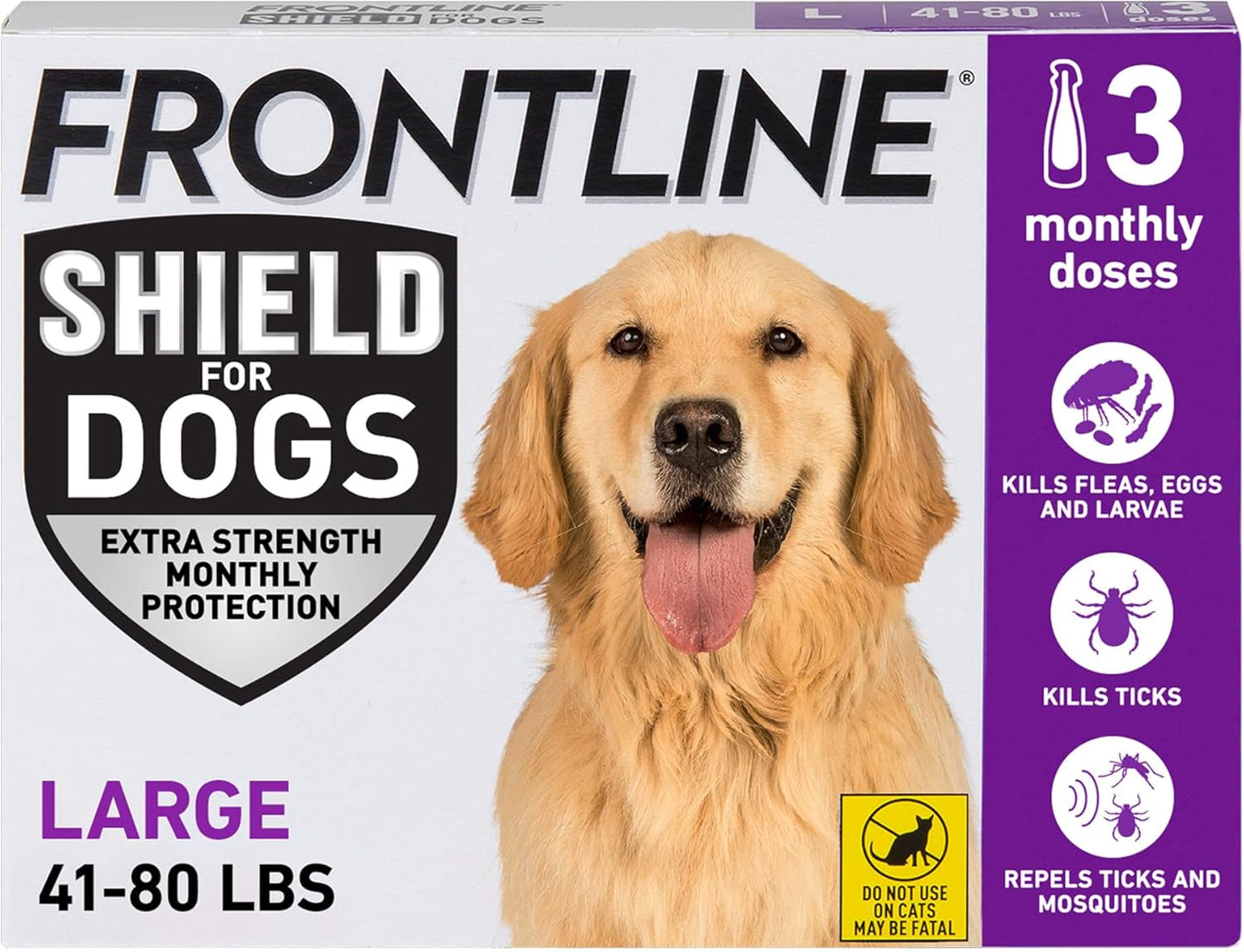Frontline Shield Flea & Tick Treatment for Large Dogs 41-80 lbs. 3pk