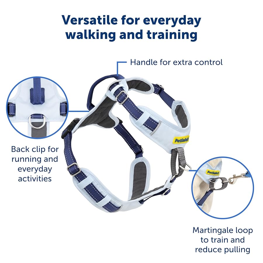 PetSafe Easy Walk Comfort No-Pull Dog Harness Full-Body Padding Small-Medium Blue