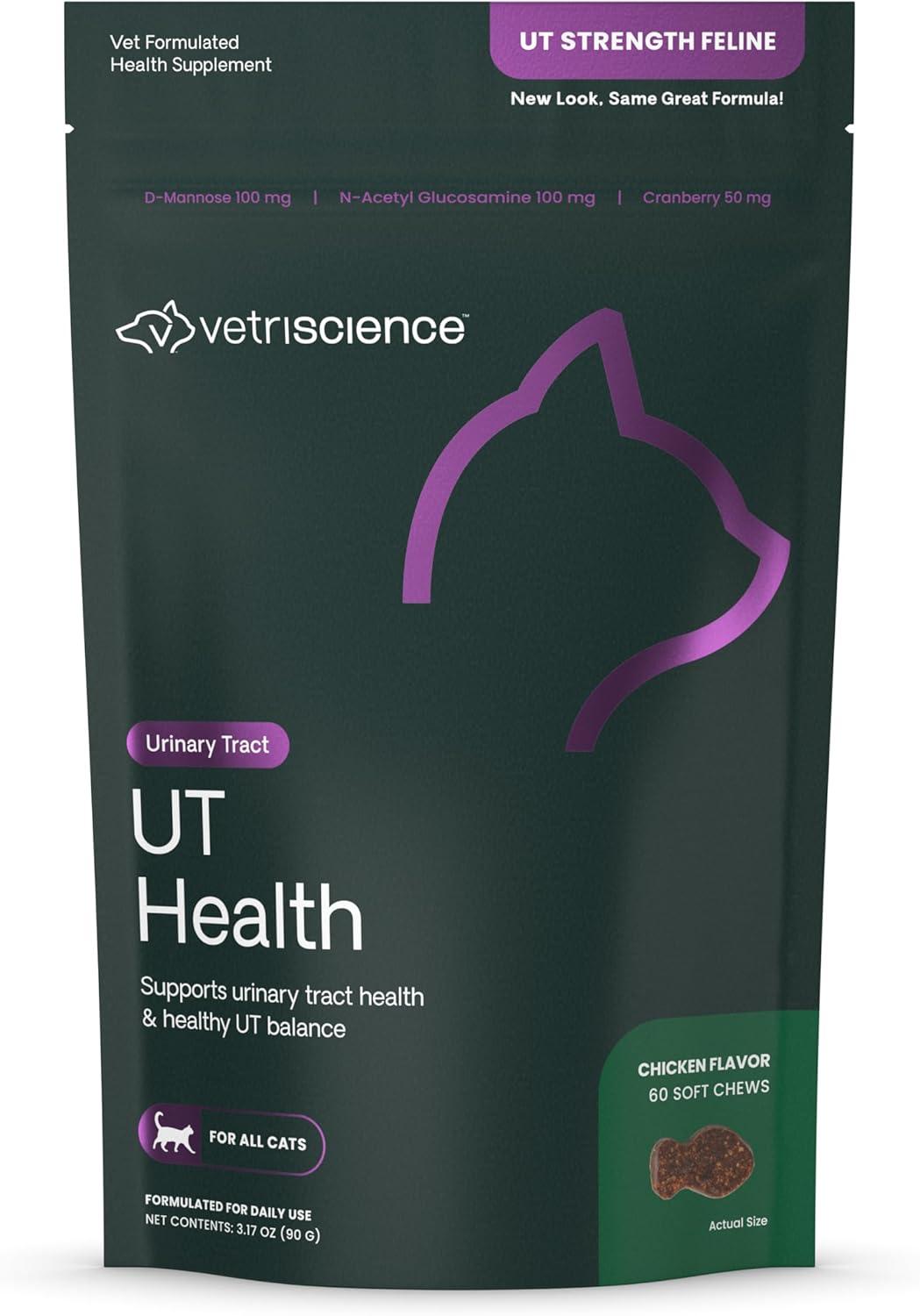 VetriScience UT Health Chews Bladder & Urinary Tract Supplement for Cats 60ct