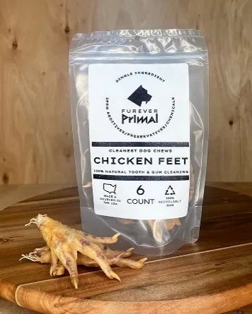 Furever Primal Dog Treat 6ct Chicken Feet