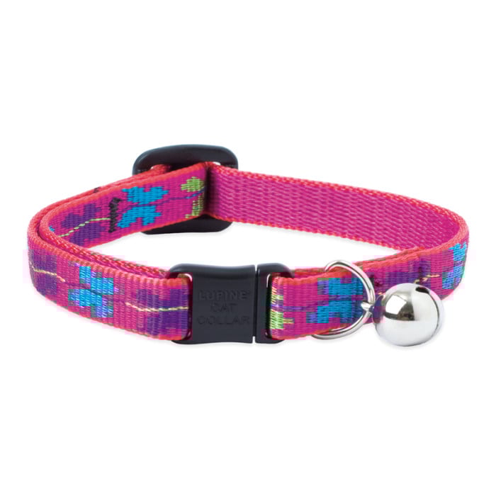 Lupine Pet Cat 1/2 In Wide 8-12 In Breakaway Safety Collar With Bell Original Designs W Ing It