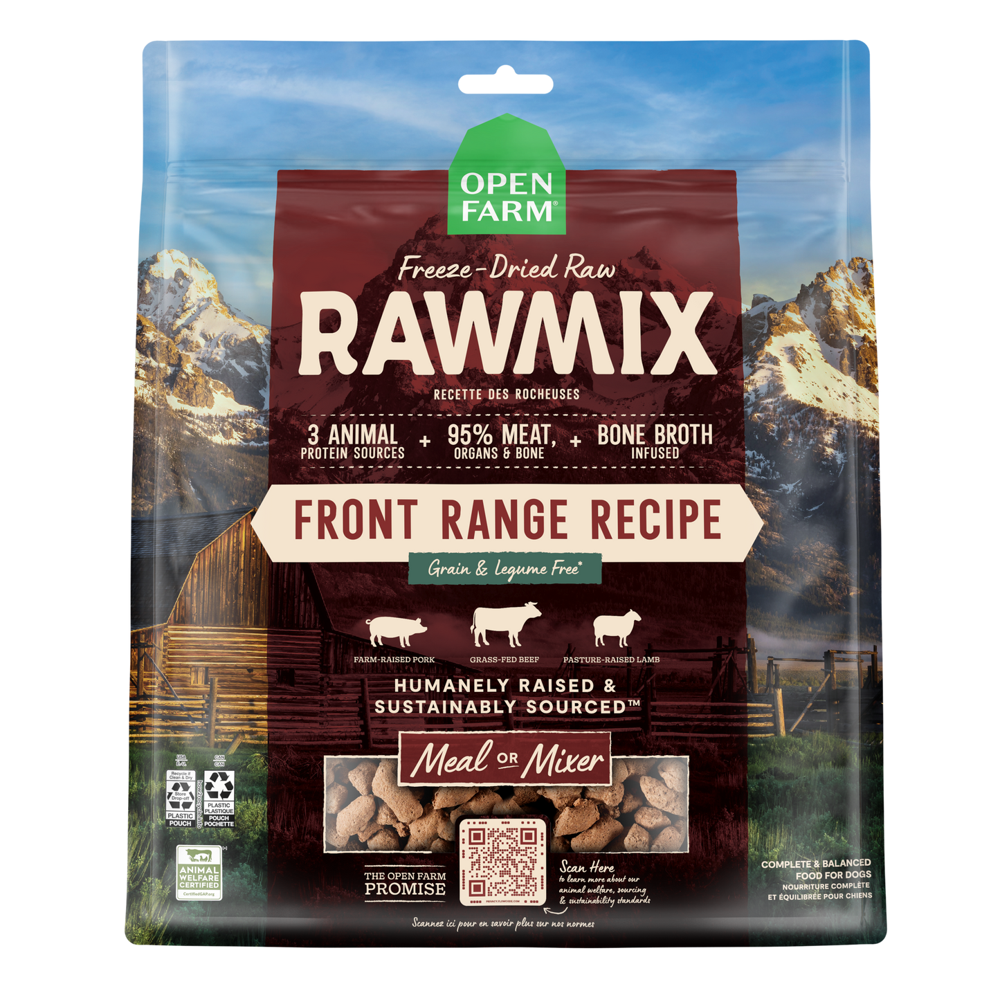 Open Farm Rawmix Front Range Freeze-Dried Raw For Dogs 13.5oz Bag