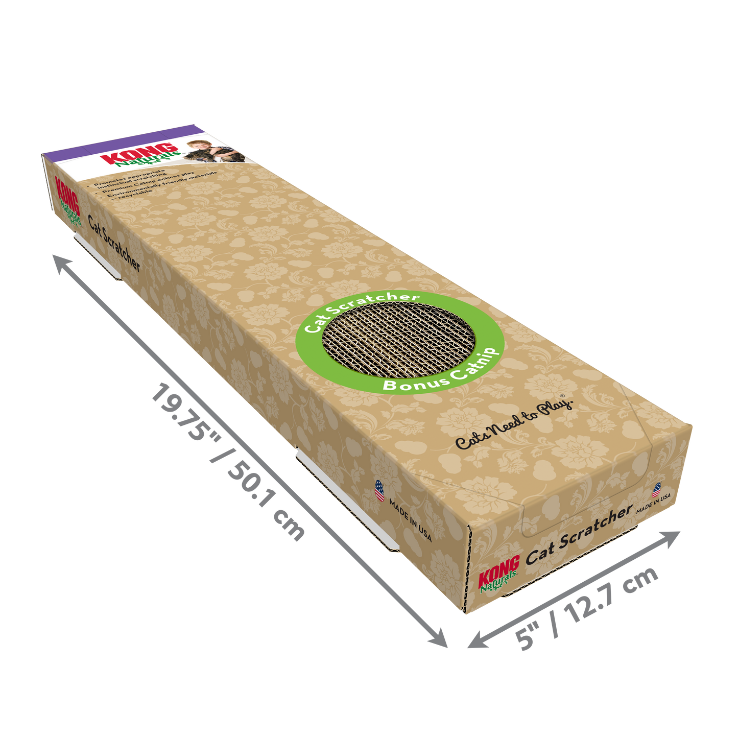 Kong Cat Accessory Naturals Scratcher Single