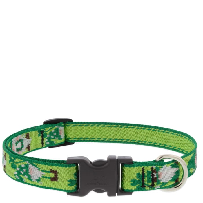 Lupine Pet Dog 2/4 In Wide 9-14 In Adjustable Collar Microbatch Lucky Gnome