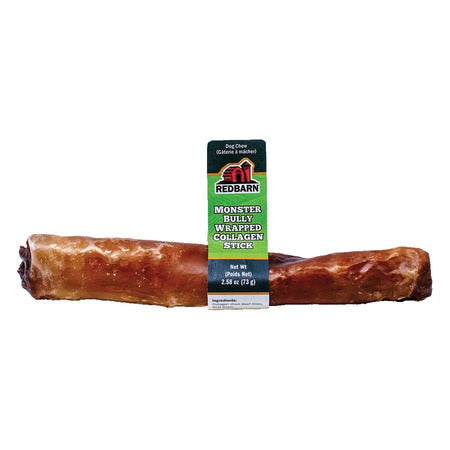 Redbarn Dog Treat Monster Bully Wrapped Collagen Stick