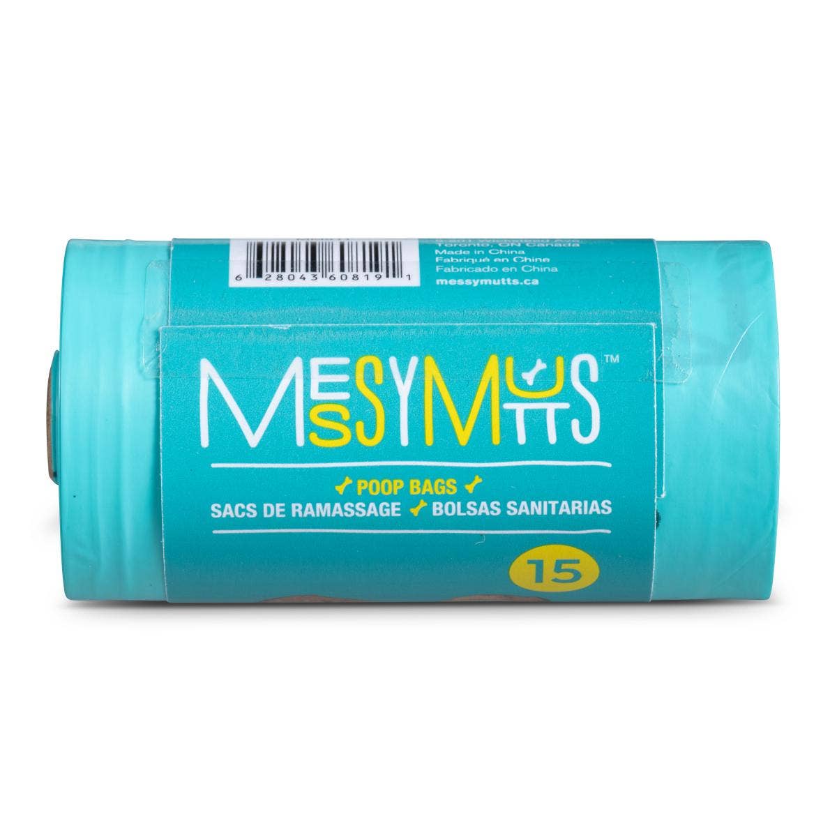Messy Mutts Pet Waste Bags Dog Poop Bags Refill Roll 15ct 24pk 360 Bags