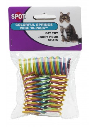 Spot Ethical Pet Cat Toy Colorful Springs, Wide 10Pk