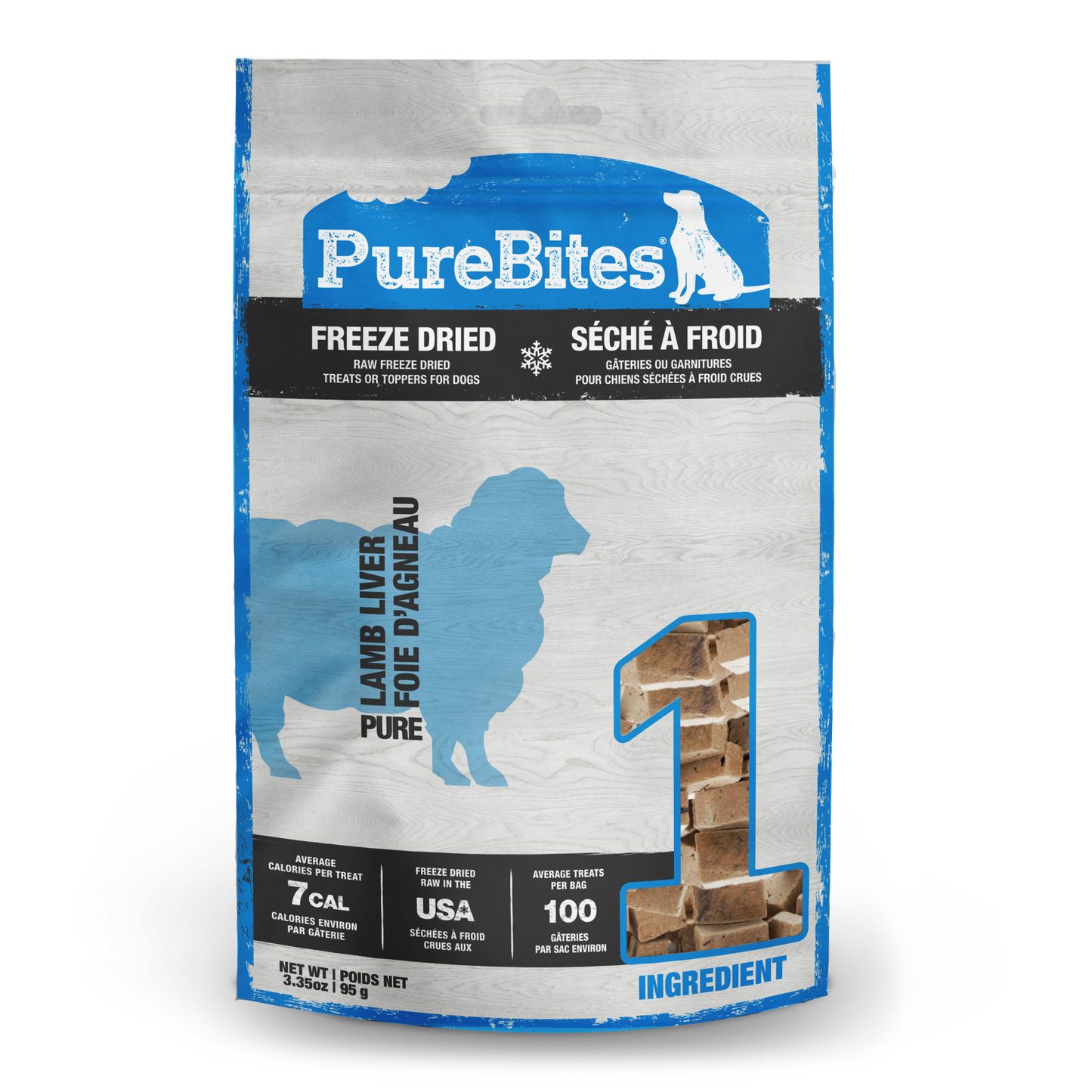 PureBites Freeze Dried Treats for Dogs Lamb 3.35oz