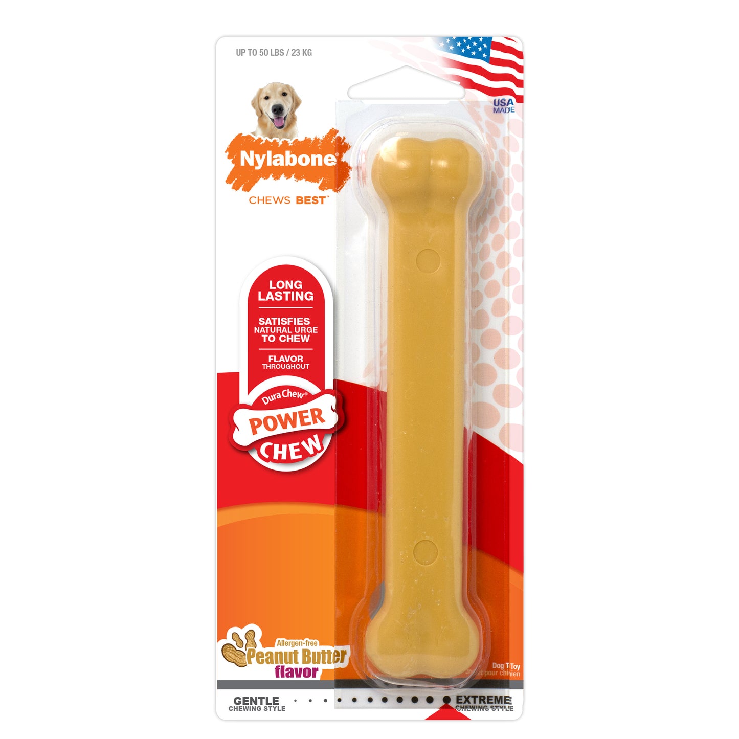 Nylabone Power Chew Dog Toy Peanut Butter Large/Giant